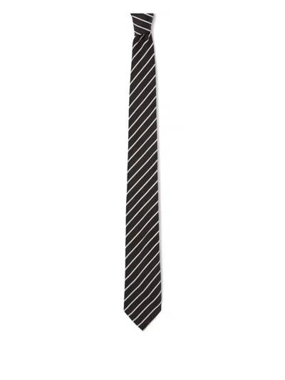 Claudie Pierlot Diagonal-stripe Pattern Tie In Black