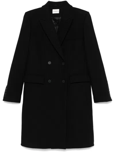 Claudie Pierlot Double-breasted Coat In Black