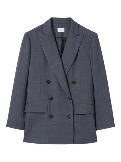 Claudie Pierlot Double-breasted Tailored Blazer In Gray