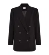 Claudie Pierlot Womens Peak-lapel Double-breasted Stretch-woven Blazer Black In Black