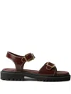 Claudie Pierlot Double-buckle Strap Sandals In Brown