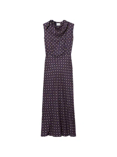 Claudie Pierlot Draped-neck Maxi Dress In Multi