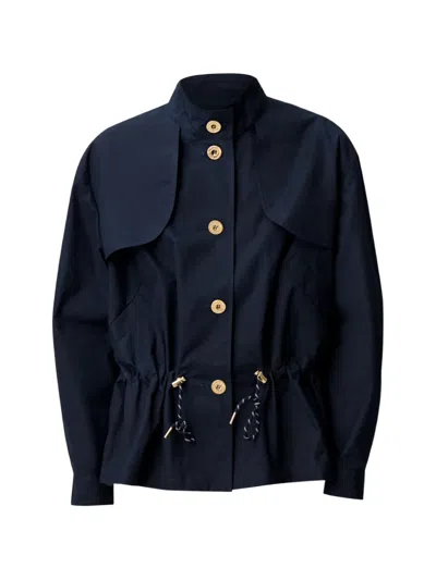 Claudie Pierlot Drawstring-waist Storm-flap Parka In Black