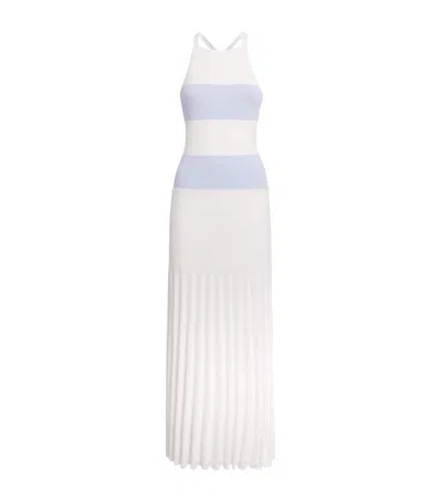 CLAUDIE PIERLOT DROPPED-WAIST STRIPE MAXI DRESS
