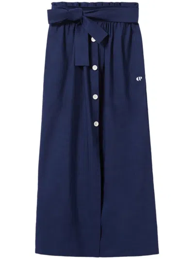 Claudie Pierlot Embroidered Skirt In Bleus