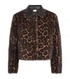 Claudie Pierlot Faux Fur Leopard Bomber Jacket In Multi