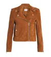 Claudie Pierlot Faux Suede Jacket In Brown