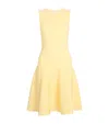 Claudie Pierlot Fine-knit Skater Mini Dress In Yellow