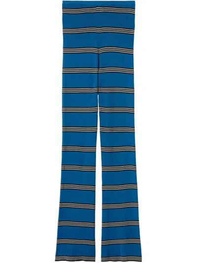 Claudie Pierlot Fine-knit Trousers In Bleus