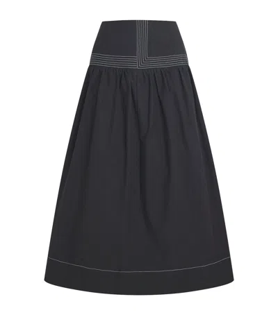 Claudie Pierlot Flared Midi Skirt In Black