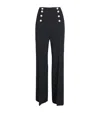 Claudie Pierlot Flared Sailor Trousers In Black
