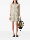 Claudie Pierlot Linen Floral Stripe Mini Dress