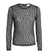 Claudie Pierlot Floral Lace Top In Gray
