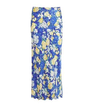 Claudie Pierlot Floral Midi Skirt In Multi