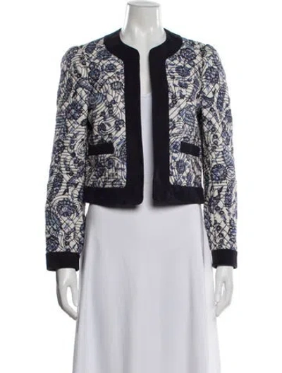 Pre-owned Claudie Pierlot Floral Print Jacket In Black