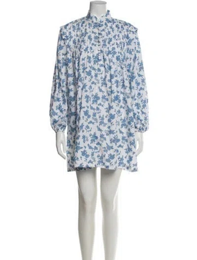 Pre-owned Claudie Pierlot Floral Print Mini Dress In Multi