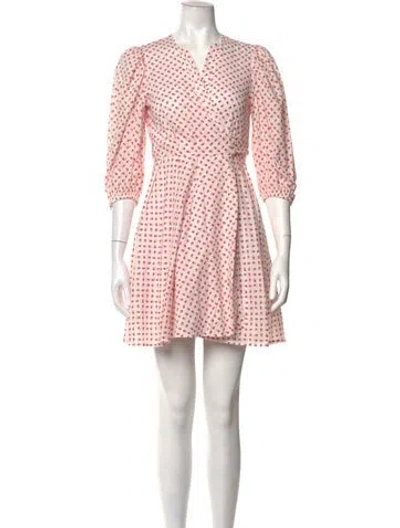 Pre-owned Claudie Pierlot Floral Print Mini Dress In Pink