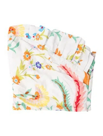 Pre-owned Claudie Pierlot Floral Print Sleeveless Blouse In White