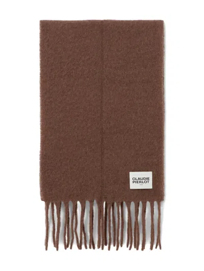 Claudie Pierlot Fringed Scarf In Brown