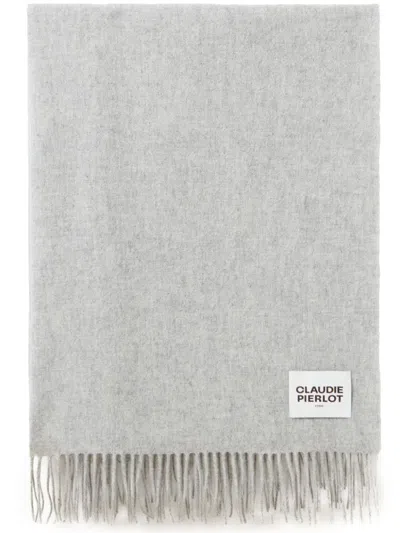 Claudie Pierlot Fringed Scarf In Grey