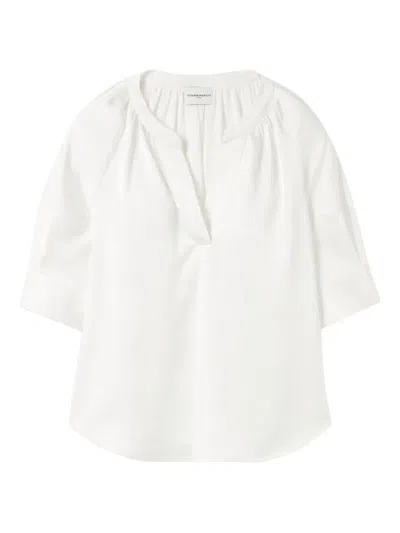 Claudie Pierlot Gathered-neckline Blouse In White
