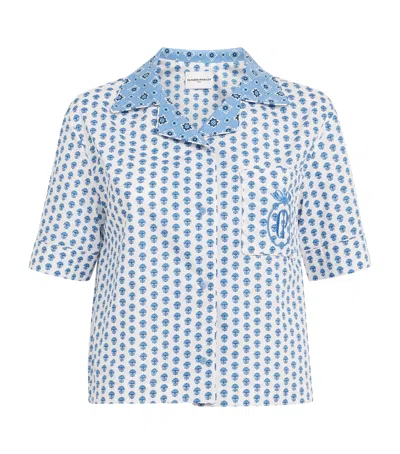 Claudie Pierlot Geometric Embroidered Shirt In Blue