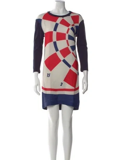 Pre-owned Claudie Pierlot Graphic Print Mini Dress In Multi