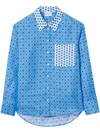 Claudie Pierlot Graphic-print Shirt In Blue