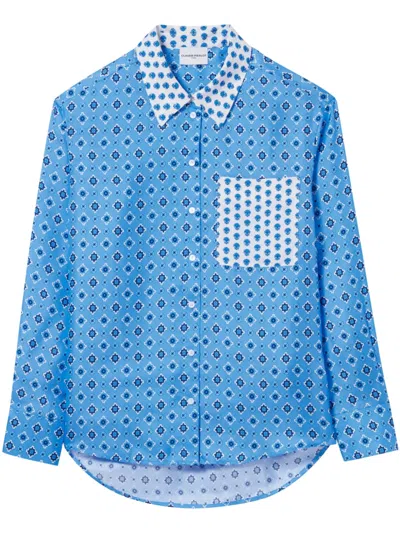 Claudie Pierlot Graphic-print Shirt In Blue