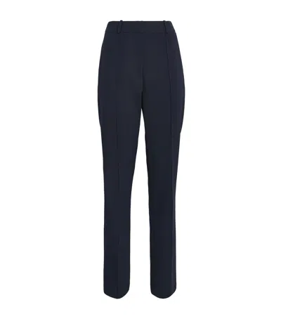 Claudie Pierlot High-rise Cigarette Trousers In Blue
