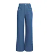 Claudie Pierlot High-rise Wide-leg Jeans In Gold