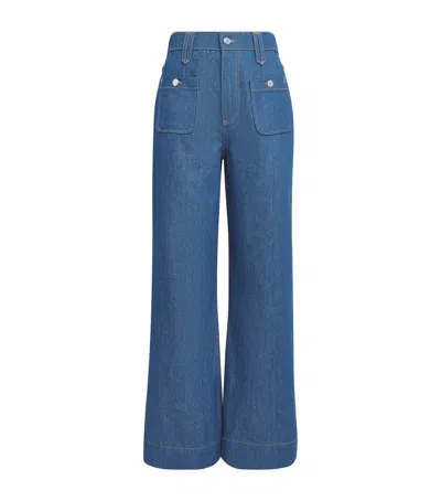 Claudie Pierlot High-rise Wide-leg Jeans In Blue