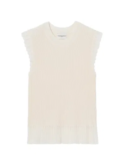 Claudie Pierlot High-neck Knit Top In White
