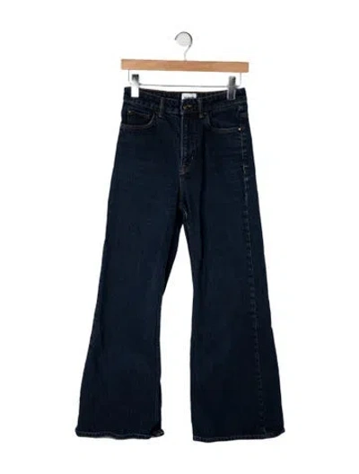 Pre-owned Claudie Pierlot High-rise Flared Jeans In Blue