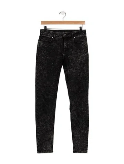 Pre-owned Claudie Pierlot High-rise Skinny Leg Jeans In Black