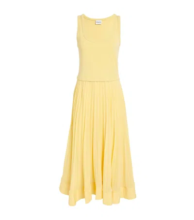Claudie Pierlot Hybrid Maxi Dress In Yellow