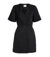 Claudie Pierlot Jacquard Wrap Mini Dress In Black