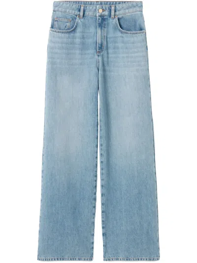 Claudie Pierlot Jean Michel Wide-leg Jeans In Bleus