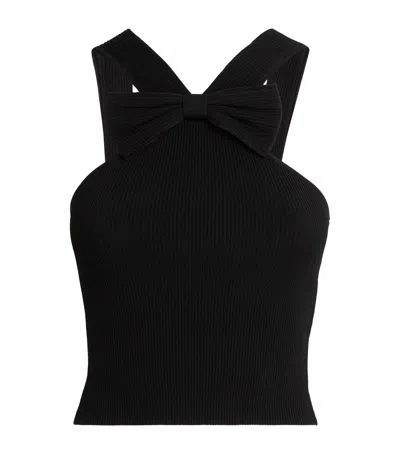Claudie Pierlot Knitted Bow Top In Black