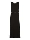 Claudie Pierlot Button-trim Midi Dress In Black