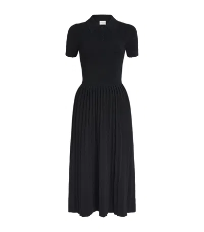 Claudie Pierlot Knitted Midi Dress In Black
