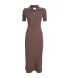 Claudie Pierlot Knitted Midi Dress In Brown