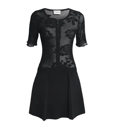 Claudie Pierlot Knitted Mini Dress In Black