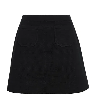 Claudie Pierlot Knitted Mini Skirt In Black