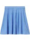 Claudie Pierlot Womens Bleus Ribbed Knitted Mini Skirt In Blue
