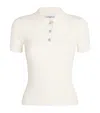 Claudie Pierlot Knitted Polo Shirt In White