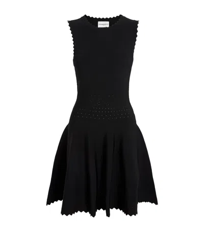 Claudie Pierlot Knitted Skater Mini Dress In Black