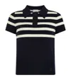 Claudie Pierlot Womens Dual-color Striped Slim-fit Stretch-knit Polo Shirt In Black
