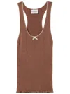 Claudie Pierlot Knitted Tank Top In Brown