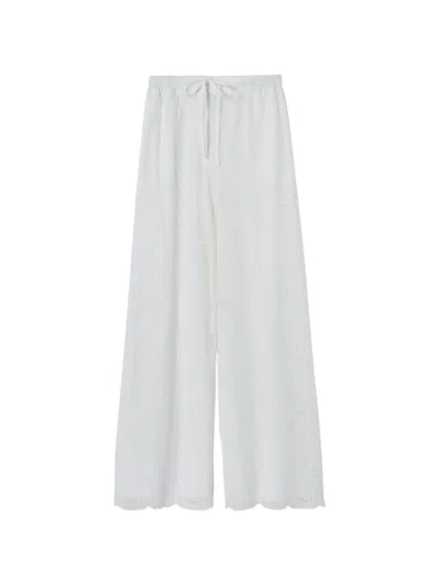 Claudie Pierlot Lace Drawstring Trousers In Gray